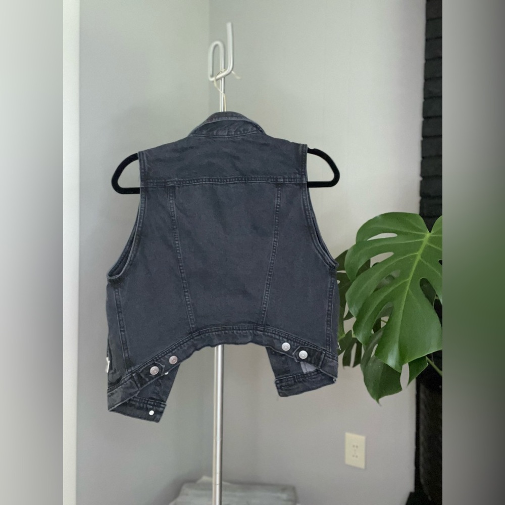 Black Jean Vest - Picture 2 of 2